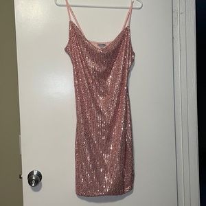 Pink sequence dress
